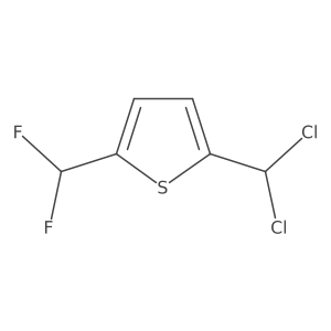 2-(Dichloromethyl)-5-(difluoromethyl)thiophene Structure