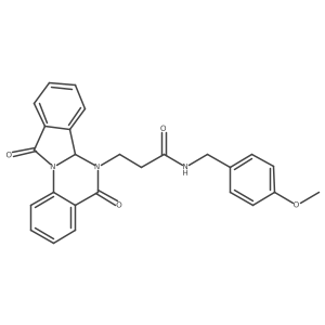 3-(5,11-dioxo-6a,11-dihydroisoindolo[2,1-a]quinazolin-6(5H)-yl)-N-(4-methoxybenzyl)propanamide Structure