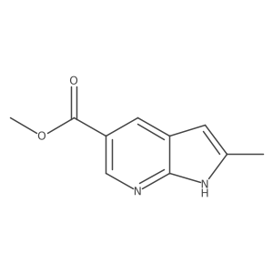 methyl 2-methyl-1H-pyrrolo[2,3-b]pyridine-5-carboxylate结构式