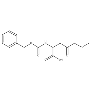 2-{[(Benzyloxy)carbonyl]amino}-5-methoxy-4-oxopentanoic acid结构式