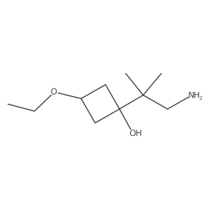 1-(1-Amino-2-methylpropan-2-yl)-3-ethoxycyclobutan-1-ol结构式