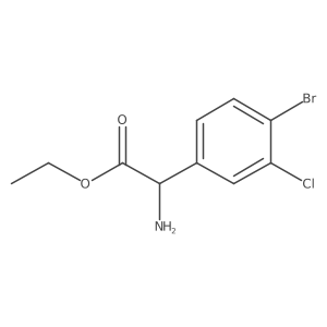 Ethyl 2-amino-2-(4-bromo-3-chlorophenyl)acetate结构式