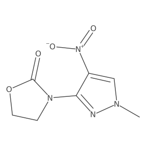 3-(1-Methyl-4-nitro-1h-pyrazol-3-yl)-2-oxazolidinone结构式