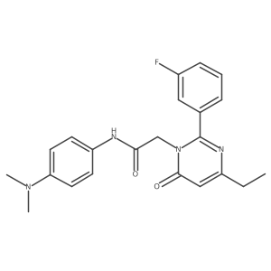 N-[4-(Dimethylamino)phenyl]-2-[4-ethyl-2-(3-fluorophenyl)-6-oxo-1,6-dihydropyrimidin-1-YL]acetamide Structure