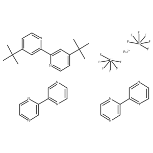 (2,2'-Bipyridyl) (2,2'-bis (4-tert-butylpyridine)) ruthenium hexafluorophosphate Structure