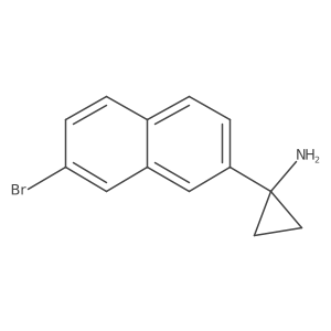 1-(7-Bromonaphthalen-2-YL)cyclopropan-1-amine Structure