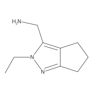 (2-Ethyl-2,4,5,6-tetrahydrocyclopenta[c]pyrazol-3-yl)methanamine Structure