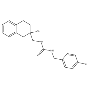 1-(4-Chlorobenzyl)-3-((2-hydroxy-1,2,3,4-tetrahydronaphthalen-2-yl)methyl)urea结构式
