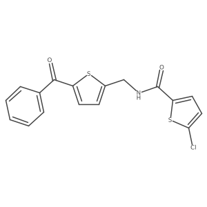 N-[(5-benzoylthiophen-2-yl)methyl]-5-chlorothiophene-2-carboxamide结构式