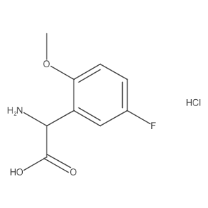 2-Amino-2-(5-fluoro-2-methoxyphenyl)acetic acid hydrochloride结构式