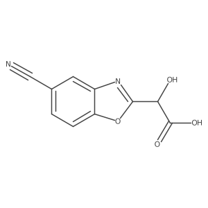 2-(Carboxy(hydroxy)methyl)-5-cyanobenzo[d]oxazole结构式