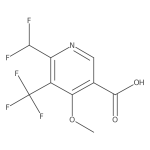 2-(Difluoromethyl)-4-methoxy-3-(trifluoromethyl)pyridine-5-carboxylic acid Structure