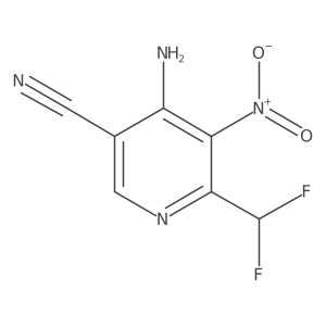 4-Amino-6-(difluoromethyl)-5-nitronicotinonitrile Structure