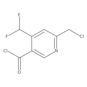 2-(Chloromethyl)-4-(difluoromethyl)pyridine-5-carbonyl chloride结构式