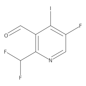 2-(Difluoromethyl)-5-fluoro-4-iodopyridine-3-carboxaldehyde Structure