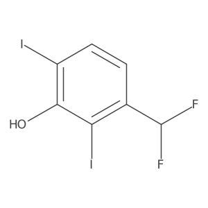 3-(Difluoromethyl)-2,6-diiodophenol结构式