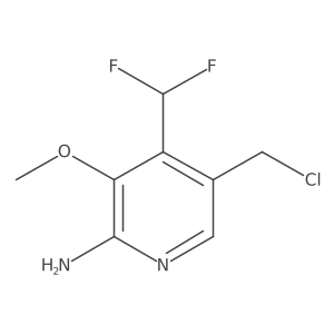 5-(Chloromethyl)-4-(difluoromethyl)-3-methoxypyridin-2-amine结构式