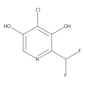 4-Chloro-2-(difluoromethyl)pyridine-3,5-diol Structure