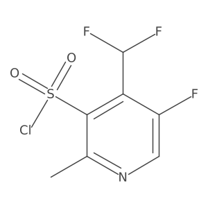 4-(Difluoromethyl)-5-fluoro-2-methylpyridine-3-sulfonyl chloride结构式
