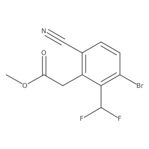 Methyl 3-bromo-6-cyano-2-(difluoromethyl)phenylacetate Structure