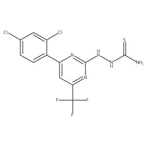 6-(2,4-Dichlorophenyl)-2-thiosemicarbazido-4-(trifluoromethyl)pyrimidine结构式