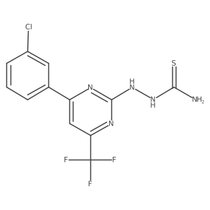 6-(3-Chlorophenyl)-2-thiosemicarbazido-4-(trifluoromethyl)pyrimidine Structure