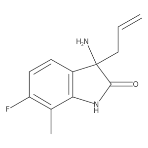 2H-Indol-2-one, 3-amino-6-fluoro-1,3-dihydro-7-methyl-3-(2-propen-1-yl)- Structure