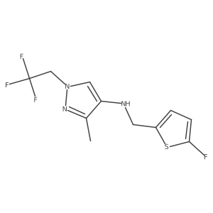 N-[(5-fluorothiophen-2-yl)methyl]-3-methyl-1-(2,2,2-trifluoroethyl)-1H-pyrazol-4-amine Structure