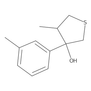 4-Methyl-3-(3-methylphenyl)thiolan-3-ol结构式