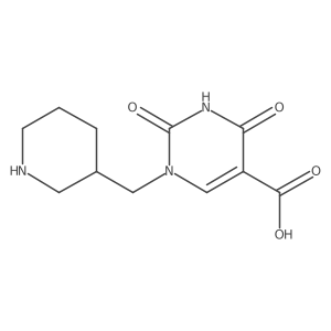 2,4-Dioxo-1-(piperidin-3-ylmethyl)-1,2,3,4-tetrahydropyrimidine-5-carboxylic acid Structure