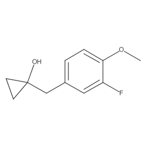 1-[(3-Fluoro-4-methoxyphenyl)methyl]cyclopropan-1-ol Structure