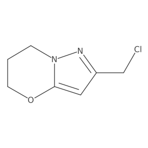 2-(chloromethyl)-5H,6H,7H-pyrazolo[3,2-b][1,3]oxazine Structure