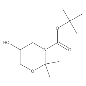2H-1,3-Oxazine-3(4H)-carboxylic acid, dihydro-5-hydroxy-2,2-dimethyl-, 1,1-dimethylethyl ester结构式