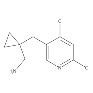 {1-[(4,6-Dichloropyridin-3-yl)methyl]cyclopropyl}methanamine Structure