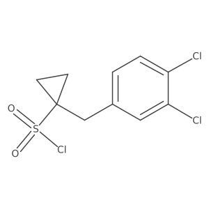 1-[(3,4-Dichlorophenyl)methyl]cyclopropane-1-sulfonyl chloride结构式