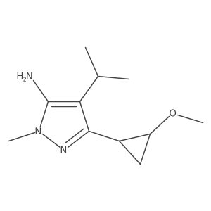 3-(2-methoxycyclopropyl)-1-methyl-4-(propan-2-yl)-1H-pyrazol-5-amine Structure