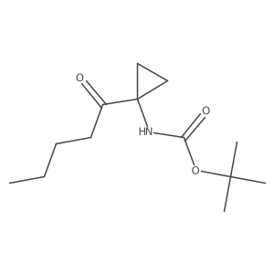 tert-butyl N-(1-pentanoylcyclopropyl)carbamate结构式