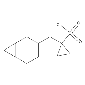 1-({Bicyclo[4.1.0]heptan-3-yl}methyl)cyclopropane-1-sulfonyl chloride Structure
