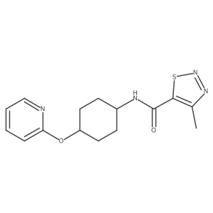 4-methyl-N-((1r,4r)-4-(pyridin-2-yloxy)cyclohexyl)-1,2,3-thiadiazole-5-carboxamide Structure
