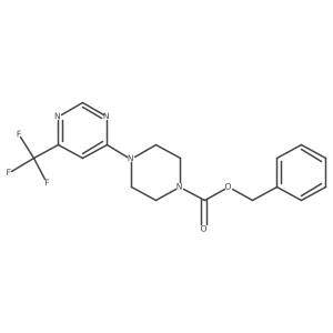 Benzyl 4-[6-(trifluoromethyl)pyrimidin-4-yl]piperazine-1-carboxylate结构式
