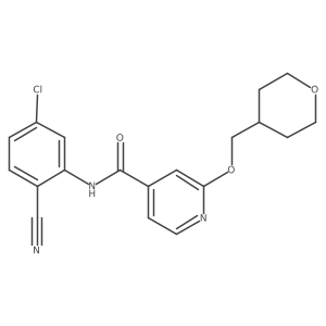 N-(5-chloro-2-cyanophenyl)-2-((tetrahydro-2H-pyran-4-yl)methoxy)isonicotinamide Structure