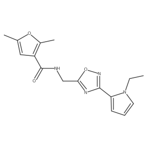 N-((3-(1-ethyl-1H-pyrrol-2-yl)-1,2,4-oxadiazol-5-yl)methyl)-2,5-dimethylfuran-3-carboxamide Structure