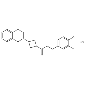 3-(4-chloro-3-methylphenyl)-1-(3-(3,4-dihydroisoquinolin-2(1H)-yl)azetidin-1-yl)propan-1-one hydrochloride Structure