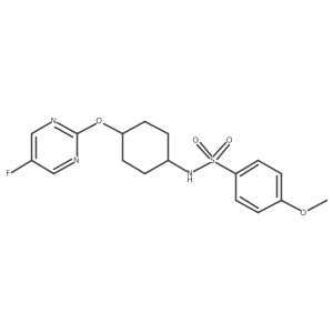 N-((1r,4r)-4-((5-fluoropyrimidin-2-yl)oxy)cyclohexyl)-4-methoxybenzenesulfonamide Structure