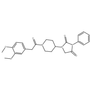 1-(1-(2-(3,4-Dimethoxyphenyl)acetyl)piperidin-4-yl)-3-phenylimidazolidine-2,4-dione Structure