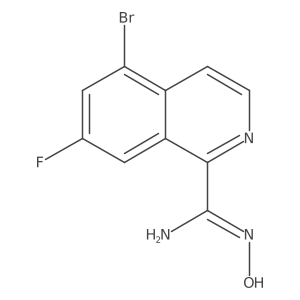 (E)-5-Bromo-7-fluoro-N'-hydroxyisoquinoline-1-carboximidamide结构式