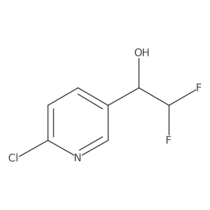 1-(6-Chloropyridin-3-yl)-2,2-difluoroethan-1-ol结构式