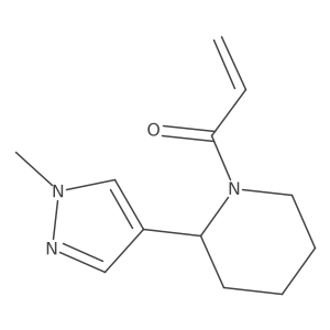 1-[2-(1-methyl-1H-pyrazol-4-yl)piperidin-1-yl]prop-2-en-1-one Structure