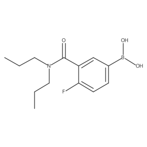 (3-(Dipropylcarbamoyl)-4-fluorophenyl)boronic acid结构式