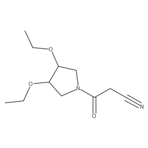 3-(3,4-Diethoxypyrrolidin-1-yl)-3-oxopropanenitrile Structure